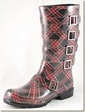 CLEARANCE Jeffrey Campbell - Women's Viv Grey Plaid Rain Boots