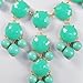 Jane Stone Bubble Necklace, Green Necklace, Statement Necklace (Fn0508-Turquoise Green)