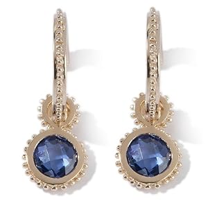 Dalia Jewelry Collection Simulated Tanzanite Hoop Earrings by 