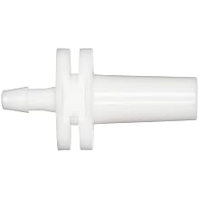 Value Plastics MTLS210-1 White Nylon Tube Fitting, Male Luer Slip to 200 Series Barbed Coupler, 1/16" (1.6 mm) Tube ID (Pack of 25)