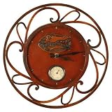 Florida Gators UF NCAA Outdoor Round Clock Thermometer