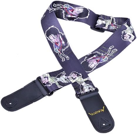 2* Hot Selling Design Guitar Bass Strap-Cool MJ Pattern+Poison Apple Design
