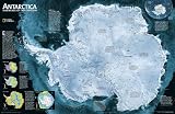 Antarctica Satellite Wall Map Laminated