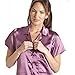 Camille Luxurious Knee Length Purple Satin Nightshirt