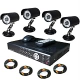 CCTV Surveillance Video System 4 Channel DVR Cameras Complete System with 4 Color Sharp CCD IR Day/Night Indoor/Outdoor Security Audio Dome Cameras and 4x 60ft Siamese cables and Power Adapter Unit 51zZexpFmwL. SL160 CCTV Surveillance Video System 4 Channel DVR Cameras Complete System with 4 Color Sharp CCD IR Day/Night Indoor/Outdoor Security Audio Dome Cameras and 4x 60ft Siamese cables and Power Adapter Unit