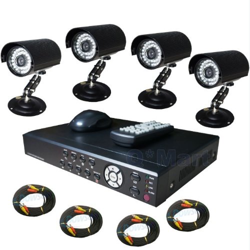 CCTV Surveillance Video System 4 Channel DVR Cameras Complete System with 4 Color Sharp CCD IR Day/Night Indoor/Outdoor Security Audio Dome Cameras and 4x 60ft Siamese cables and Power Adapter Unit 51zZexpFmwL CCTV Surveillance Video System 4 Channel DVR Cameras Complete System with 4 Color Sharp CCD IR Day/Night Indoor/Outdoor Security Audio Dome Cameras and 4x 60ft Siamese cables and Power Adapter Unit