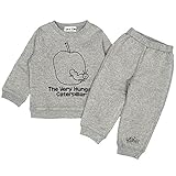 アスナロ（パジャマ・ルームウェア） スウェット上下 子供 はらぺこあおむし 裏起毛 ルームウェア110 グレー