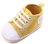 (コ-ランド) Co-land ベビースニーカー 赤ちゃんシューズ ファーストシューズ キャンバス 新生児靴 女の子 男の子 シンプル 男女児 フォーマル 出産祝い イエロー 11cm