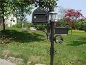 Luxus Briefkasten antik Stil -Rostfrei, mit solar lampe
