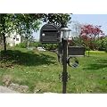 Briefkasten Postkasten Set mit Zeitungsrolle Namensschild und Lampe - einzigartig - 100% Aluminium - massive Ausf�hrung