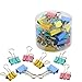 Jiulyning Binder Clips with Silicone Bracelet, 3/4-Inch Wide, 40-Pieces (Multi-color)