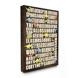The Kids Room by Stupell "Dinosaurs Typography Chart Oversized Stretched" Canvas Wall Art [並行輸入品]