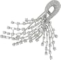 18K White Gold 6-1/4 ctw Diamond Brooch G-H-I,SI2-SI3