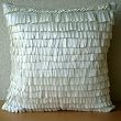 Vintage World - Throw Pillow Covers - Silk Pillow Cover with Satin Ribbons