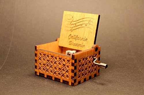 Engraved Wooden Music Box California Dreaming