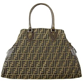 Click here to buy Fendi Tobacco Zucca Canvas De Jour Grande Handbag 8BN158-TGX-F0ET6 by Fendi.