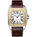 Cartier Men\'s Santos 100 XL Automatic Yellow Gold Stainless Steel and Leather Watch #W20072X7