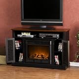 Antebellum Media Electric Fireplace Black and Walnut