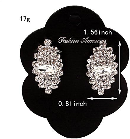 Ulike2 Vintage Snowfake Shape Crystal Rhinestone Shoe Buckle Clips Costume Silver Plate One Pair