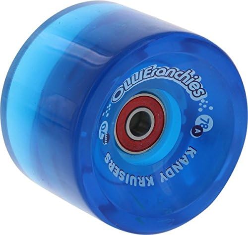 Kandy Kruiser Ollie Ranchies 70mm Blue w/Bearings Longboard LED Wheels (Set of 4)