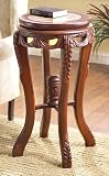 Round Marble-Top Accent Table