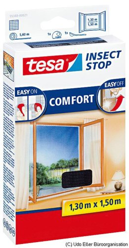 tesa 55388-00021-00 tesa Fliegengitter Comfort für Fenster anthrazit