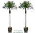 TWO 8.5' Date Phoenix Artificial Tropical Palm Trees, with No Pot,