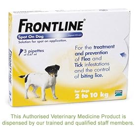 Frontline Spot On Flea Drops Small Dog 2-10Kg 3Pk