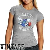 NBA Charlotte Hornets Ladies Ash Basic Throwback Logo Triblend T-shirt