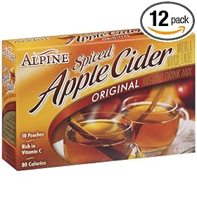 Alpine Spiced Cider Apple Flavor Drink Mix, 10-Count, 7.4-Ounce Boxes (Pack of 12)