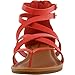 Strappy Women's Gladiator Thong Flat Sandals- Casual Dress Low Flat Heel- Ankle Strap Cut Out Shoe