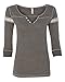 MV Sport-Ladies' Hailey Henley 3/4 Sleeve T-Shirt-W1454