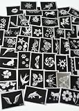 100 Three-layer Adhesive Stencils for Face Painting, Air Brushing or Glitter Tattoos!