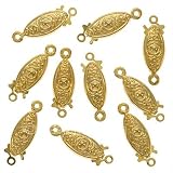 Gold Plated Victorian Pearl Clasps 6.5mm x 14mm (10 Clasps)