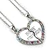 SoulBreezeCollection Best Friends Forever BFF Heart Necklace Pendant Teen Women Engraved