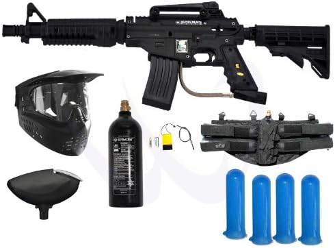 Tippmann US Army Alpha Black ELITE eGrip Paintball Gun Starter Combo