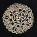 Khaki Star Pattern Crocheted Hair Bun Cover- LARGE