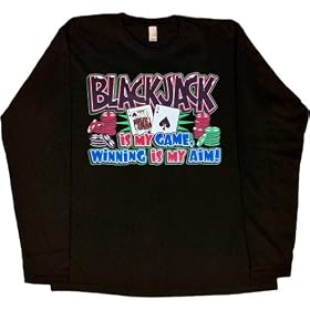 Womens Long-Sleeve T-Shirt : BLACKJACK IS MY GAME, WINNING IS MY AIM