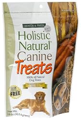 Bench & Field Holistic Natural Canine Treats, 16-Ounce Pouches (Pack of 6)