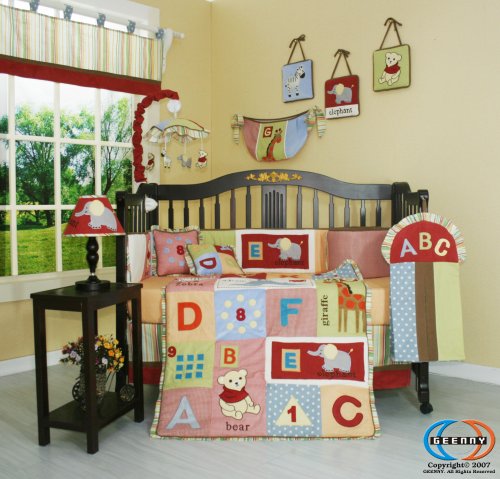 Boutique Brand New GEENNY Alphabet Land 13PCS CRIB BEDDING SET