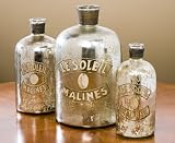 Malines Golden Mercury Glass French Antique Bottles