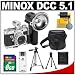 Minox DCC 5.1 Classic Digital Camera with Minox Classic Flash + 8GB Card + Case + Tripod + Accessory Kit