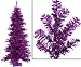 9' Pre-Lit Purple Wide Cut Tinsel Artificial Christmas Tree - Purple Lights