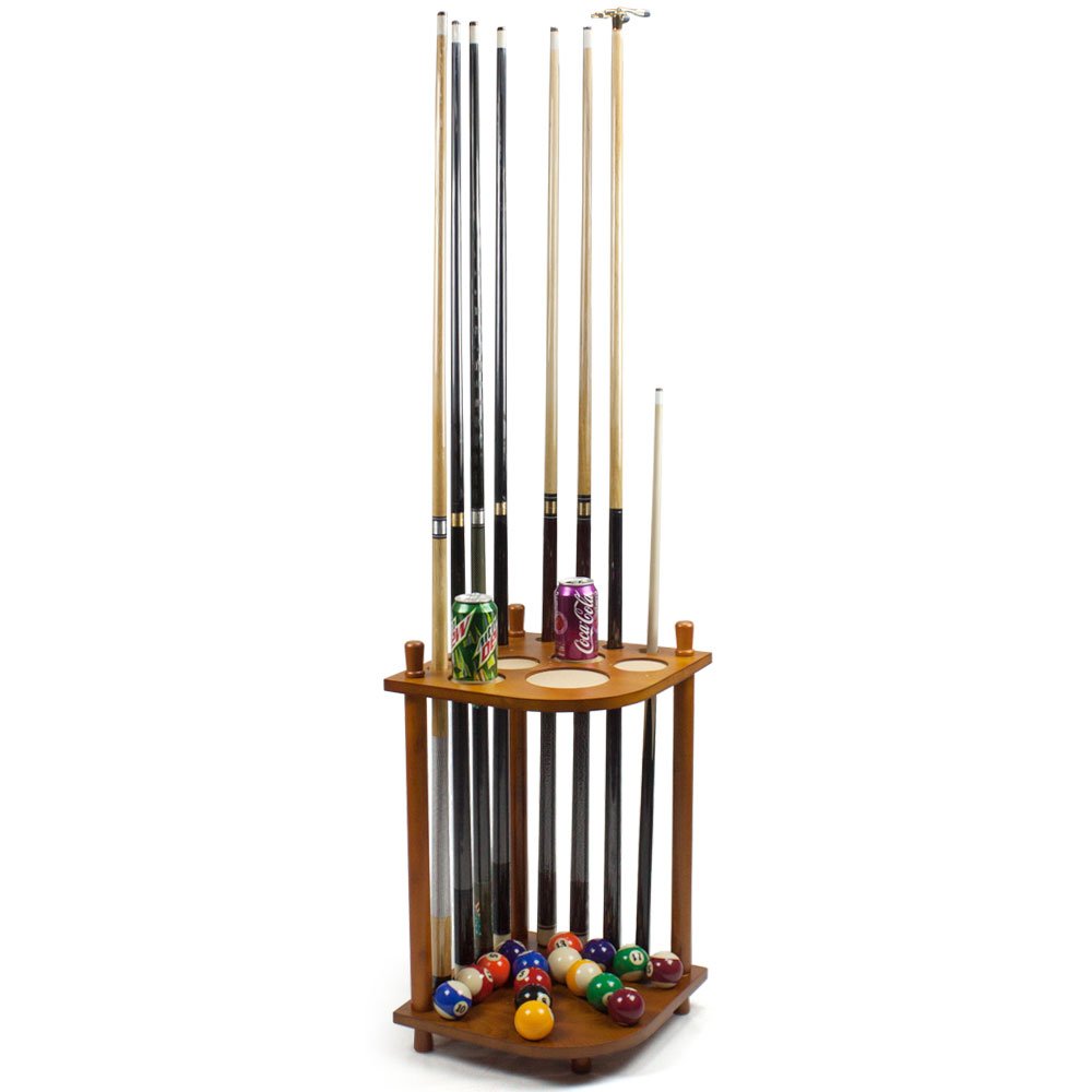 NEW Wooden Billiard Cue Ball Storage Table Rack, Wood Snooker Pool