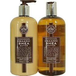 Shea Butter Greenscape Somerset Organic Deeply Moisturizing Body Lotion and Shower Gel Combo