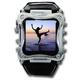 Cooltronics 1GB Stainless Steel 1.5 Inch MP3/4 Video Watch Player