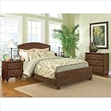 Home Styles Cabana Banana Queen Natural Woven Bed 3 Piece Bedroom Set in Co ....