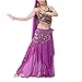 BellyLady Halloween Belly Dance Costume, Halter Bra Top, Hip Scarf and Skirt