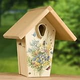 Droll Yankees NBBB200 12-Inch Nest Box for Bluebirds with Flower Design