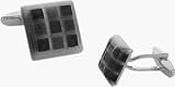 Men's Black Onyx & Fibre Optic Glass Cufflinks